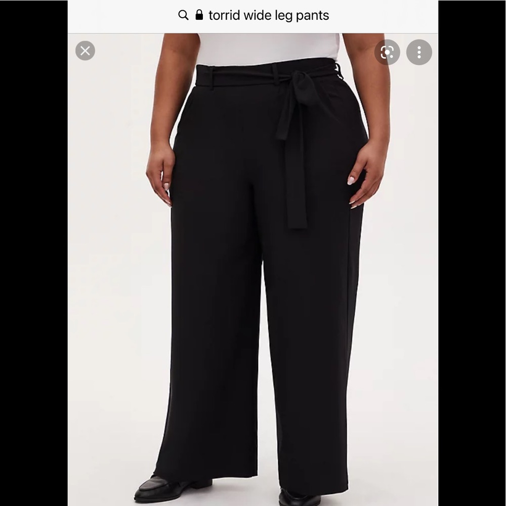 Black wide leg pants torrid size 1